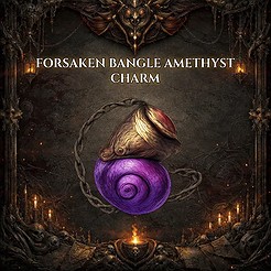 Forsaken Bangle Amethyst Charm
